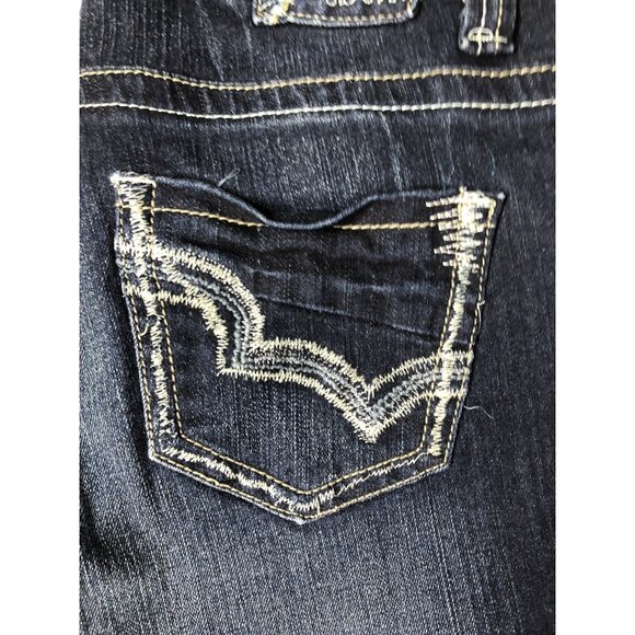 Big Star Amsterdam Bootcut Woman 27x32 Blue Denim Jeans Straight Leg - Picture 5 of 8